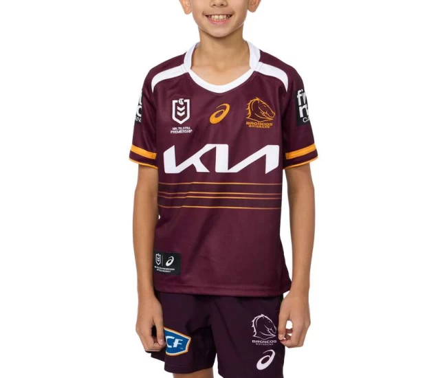 Brisbane Broncos Rugby Kids Home Jersey 2025