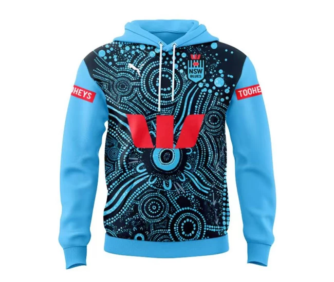 NSW Blues State Of Origin Rugby Mens Indigenous Hoodie 2024