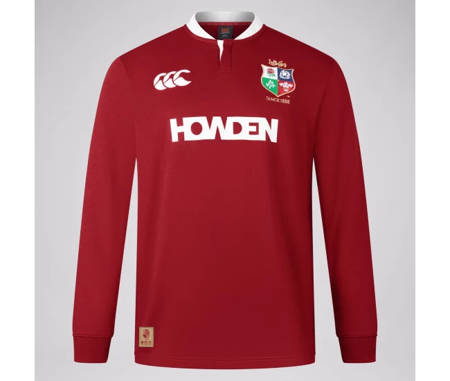 British And Irish Lions Rugby Long Sleeve Red Jersey 2025